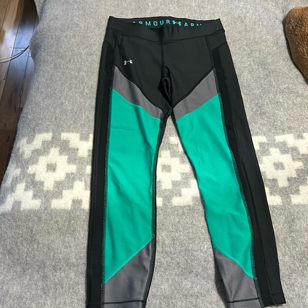 Under Armour Black and Teal Leggings